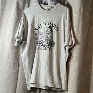 Gray Salty Dawg Graphic Single Stitch T-Shirt
